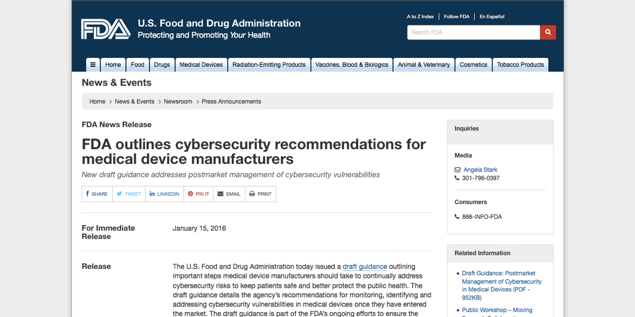 Https Www Nist Gov Document Sept 7 Pres Suzanneschwartzmedicaldevicecybersecurity Anfdaperspectivepdf
