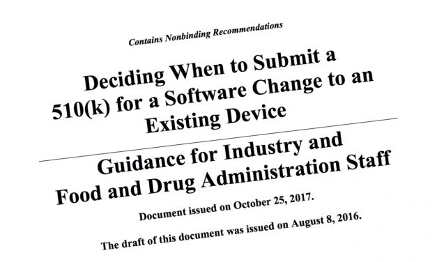 FDA Guidance on Software Changes